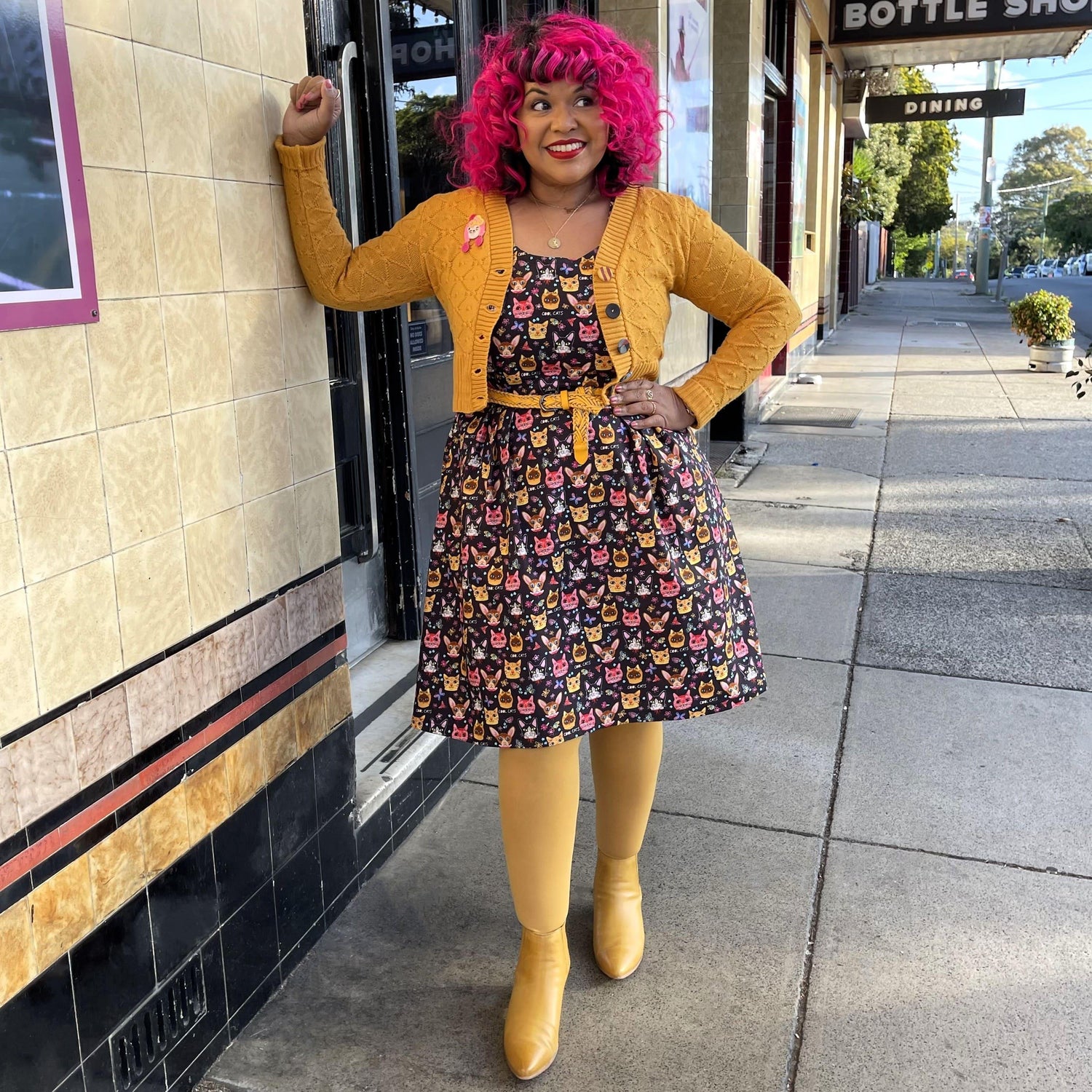 80 Denier Tights - Colonel Mustard - Snag