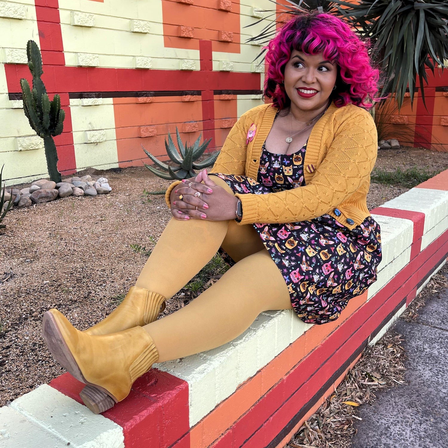 80 Denier Tights - Colonel Mustard - Snag