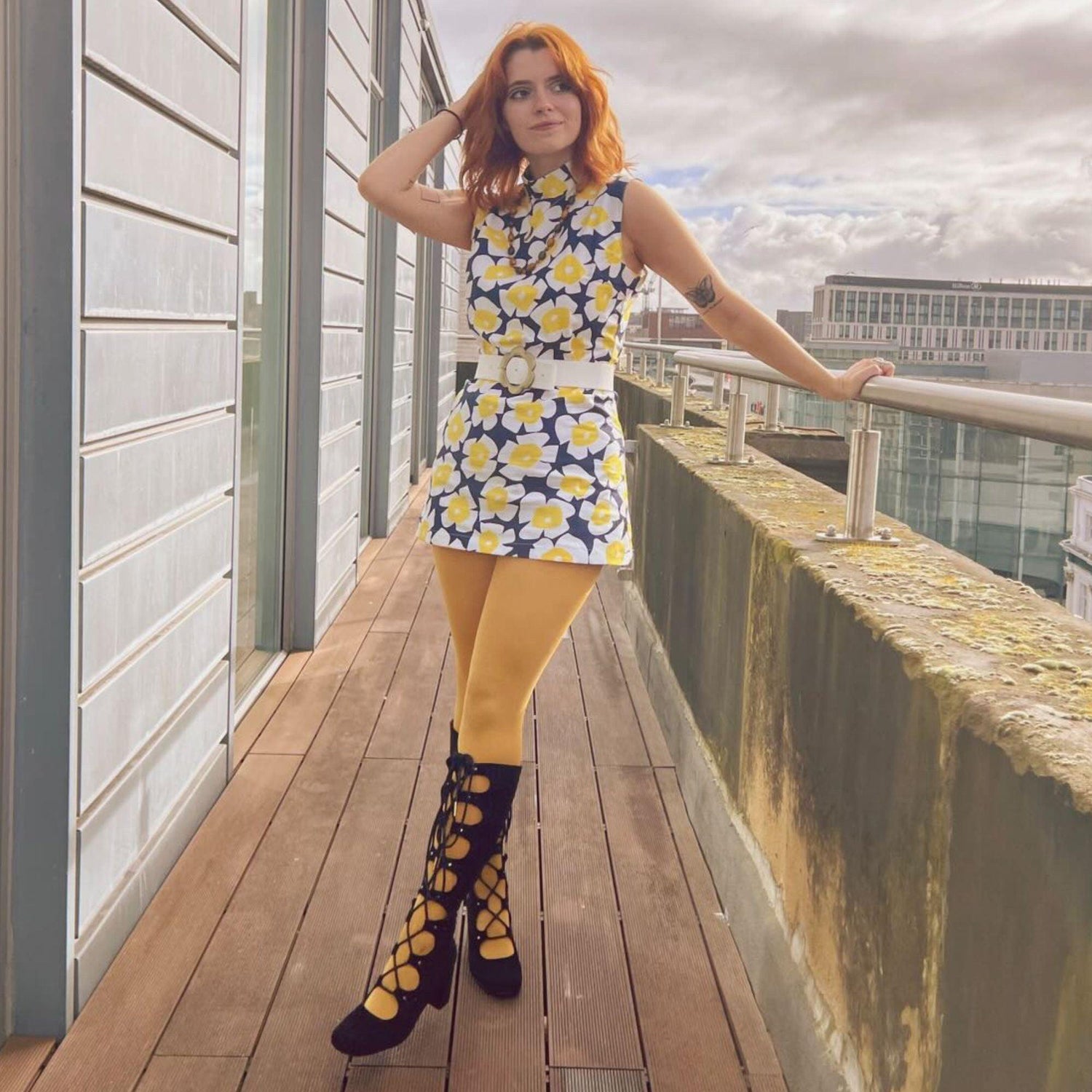 80 Denier Tights - Colonel Mustard - Snag