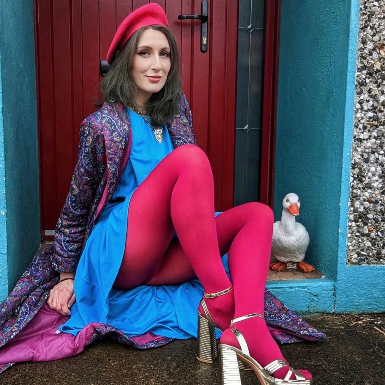 80 Denier Tights - Raspberry Pie - Snag