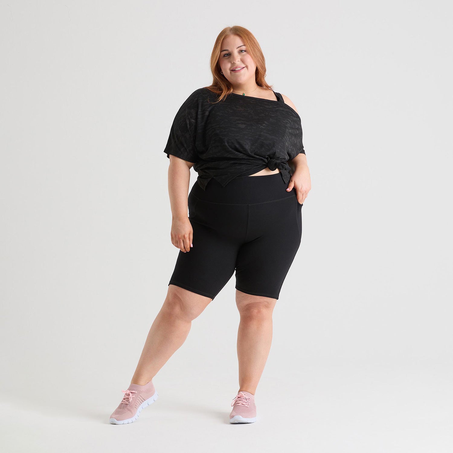 Black Long Cycling Shorts Snag1