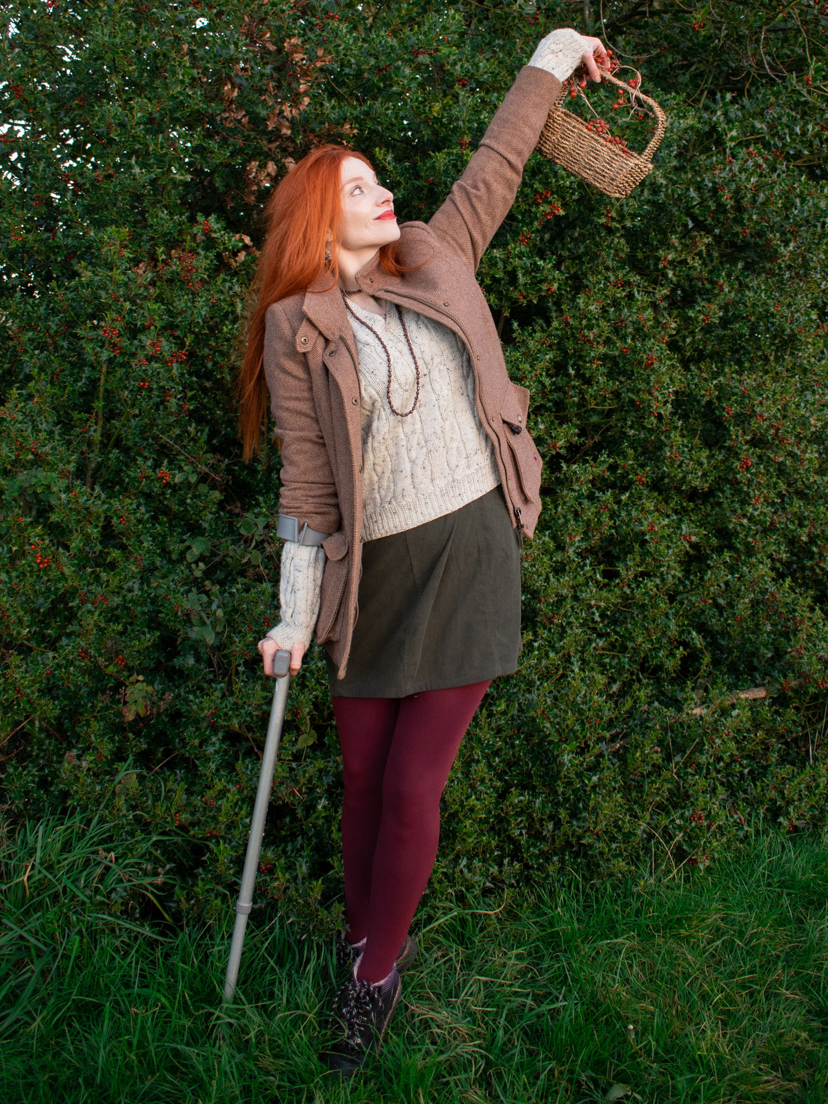 120 Denier Super-Opaque Tights - Burgundy