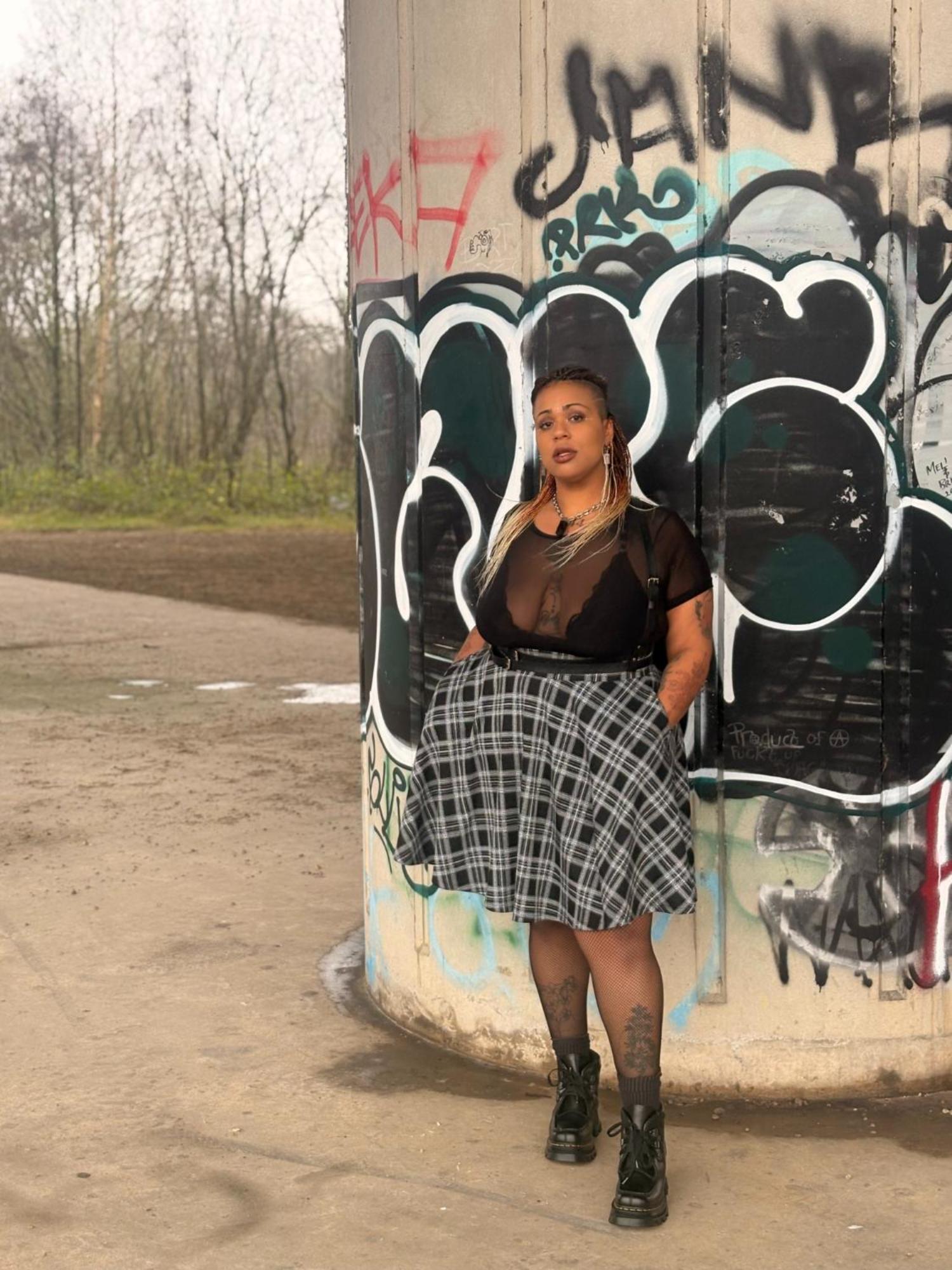 Plaid Flare Skirt - Cairn