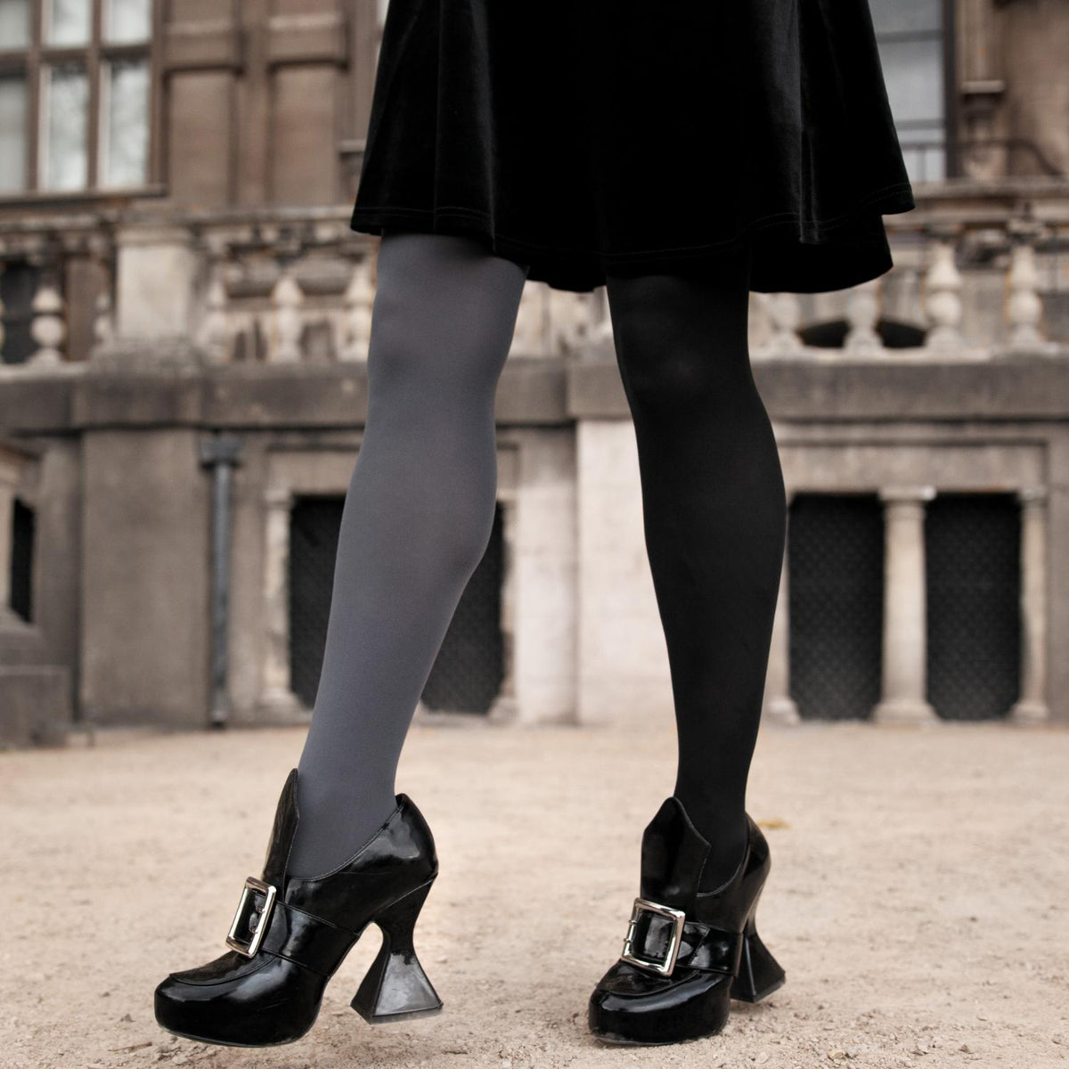 80 Denier Duo Tights - Graveyard Shift