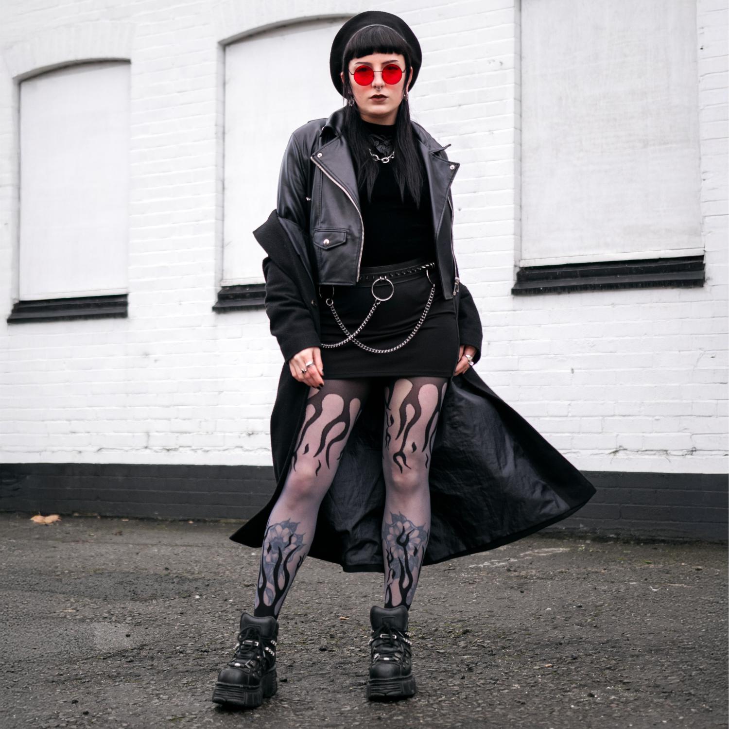 Sheer Tights - Flames