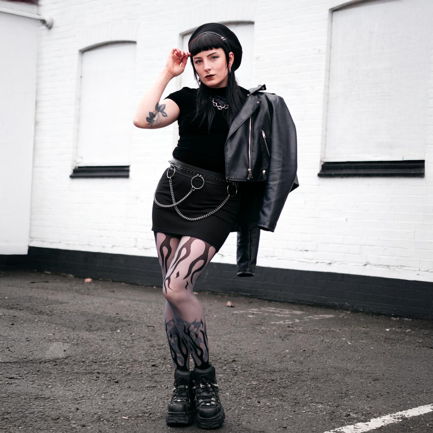 Sheer Tights - Flames