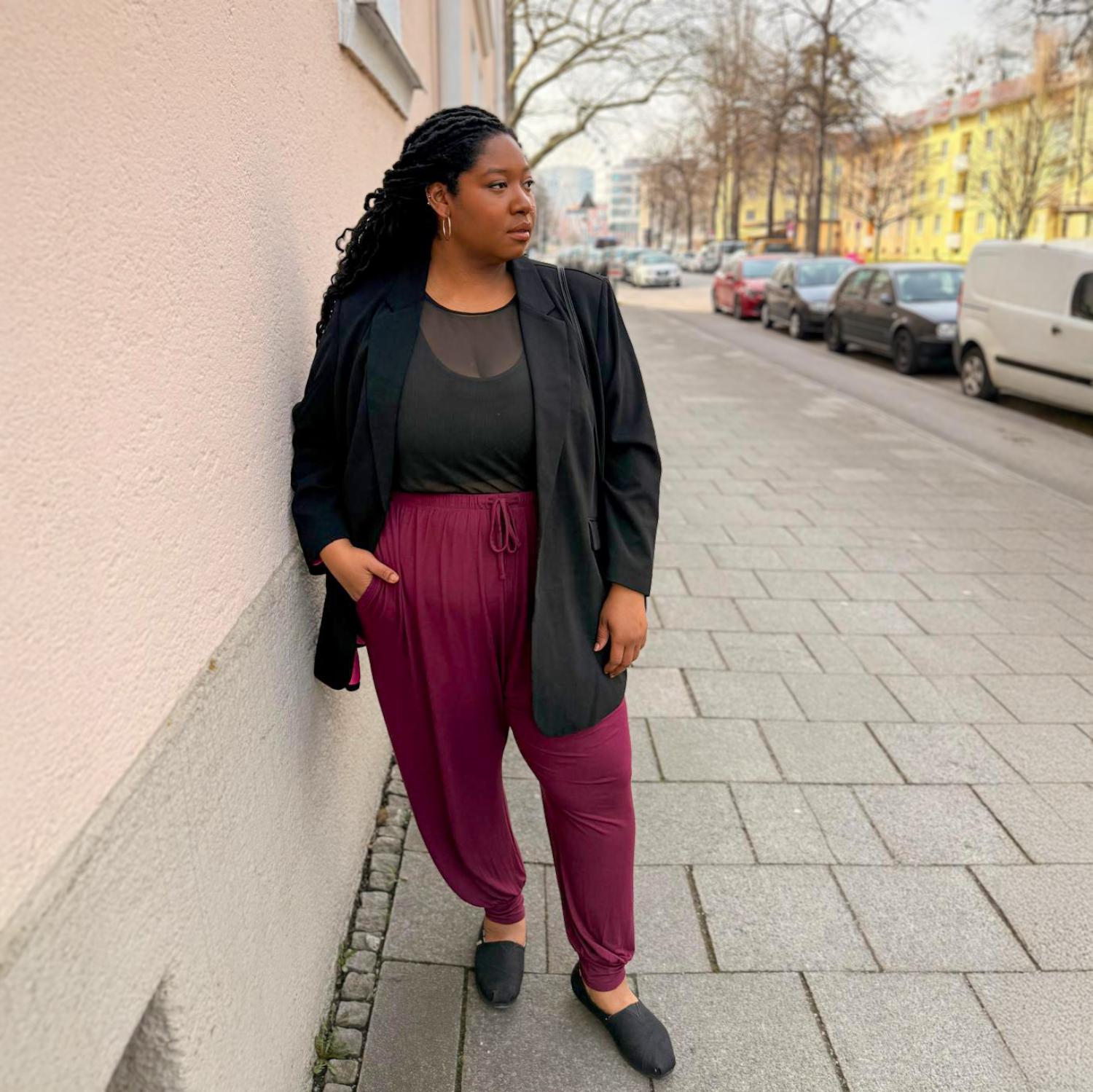 Bamboo Lounge Joggers - Cherry