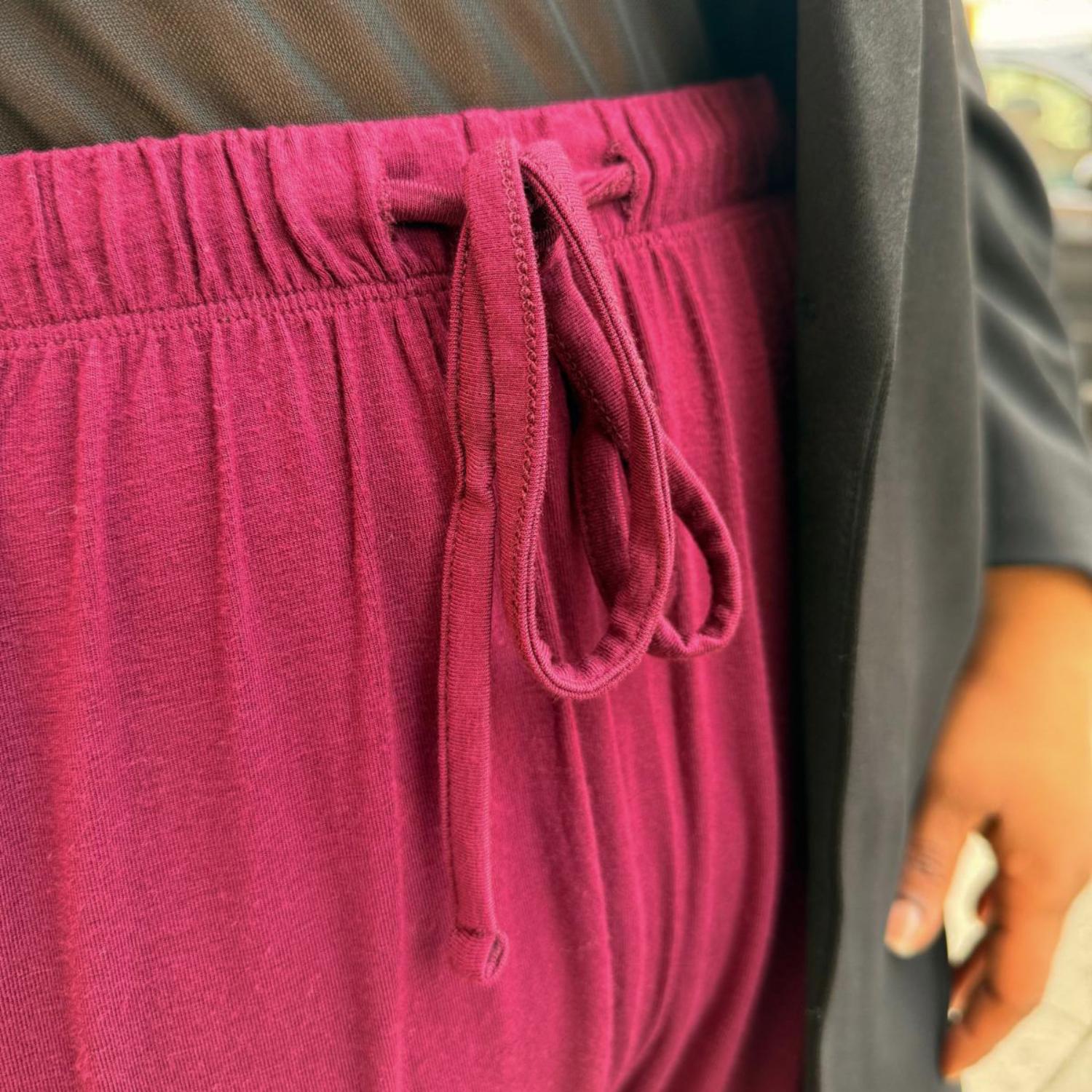 Bamboo Lounge Joggers - Cherry