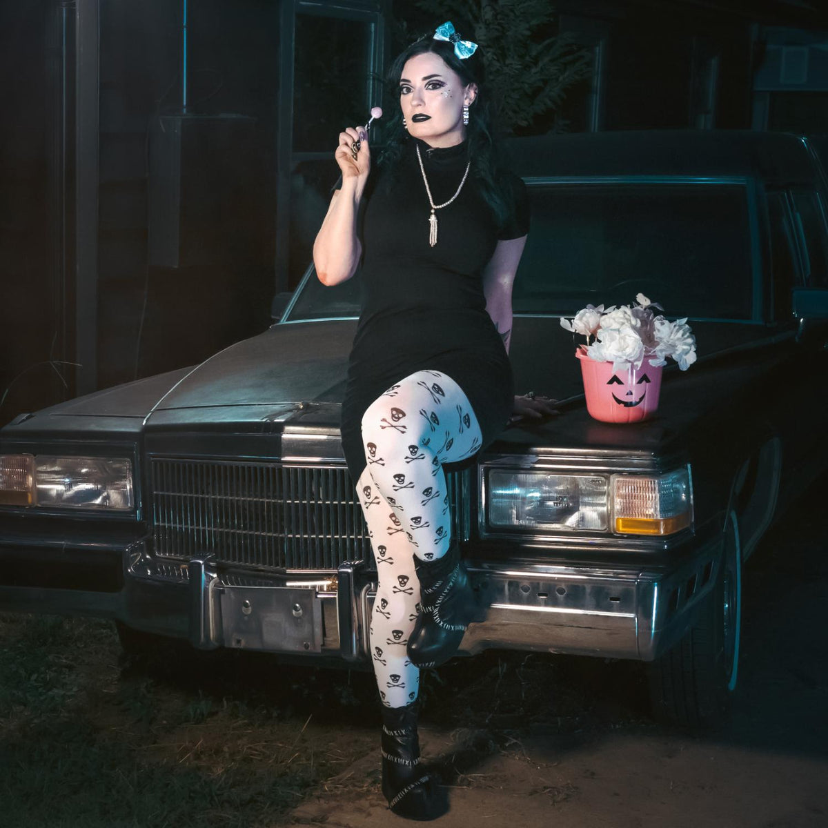 Opaque Tights Skullz - Snow White