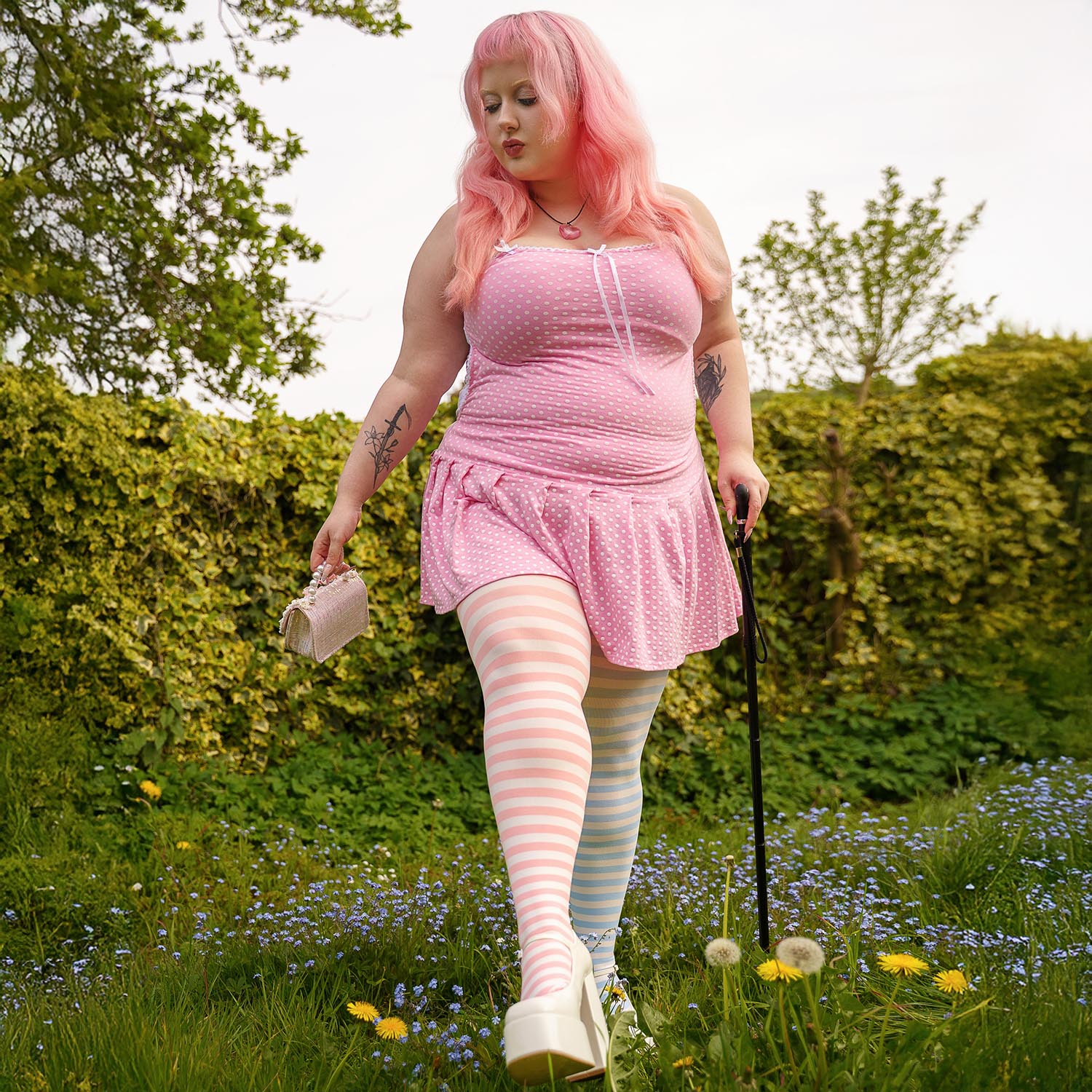 80 Denier Duo Tights - Blush Breeze