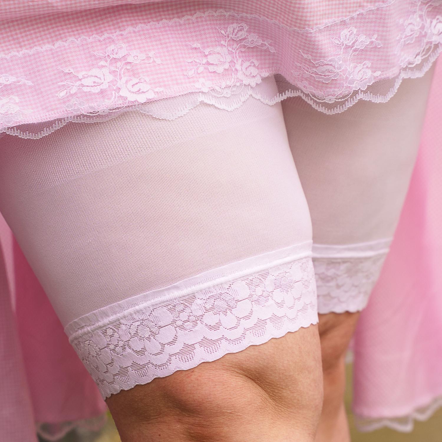 Lace Stay Cool Chub Rub Shorts - White