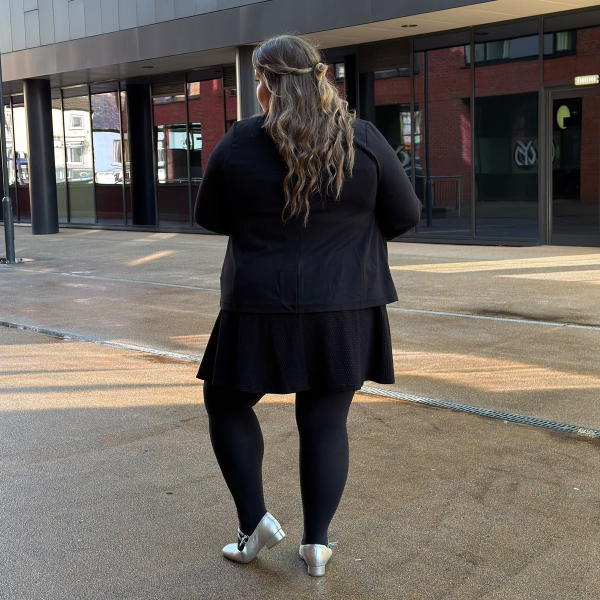Tailored Ponte Roma Blazer - Black