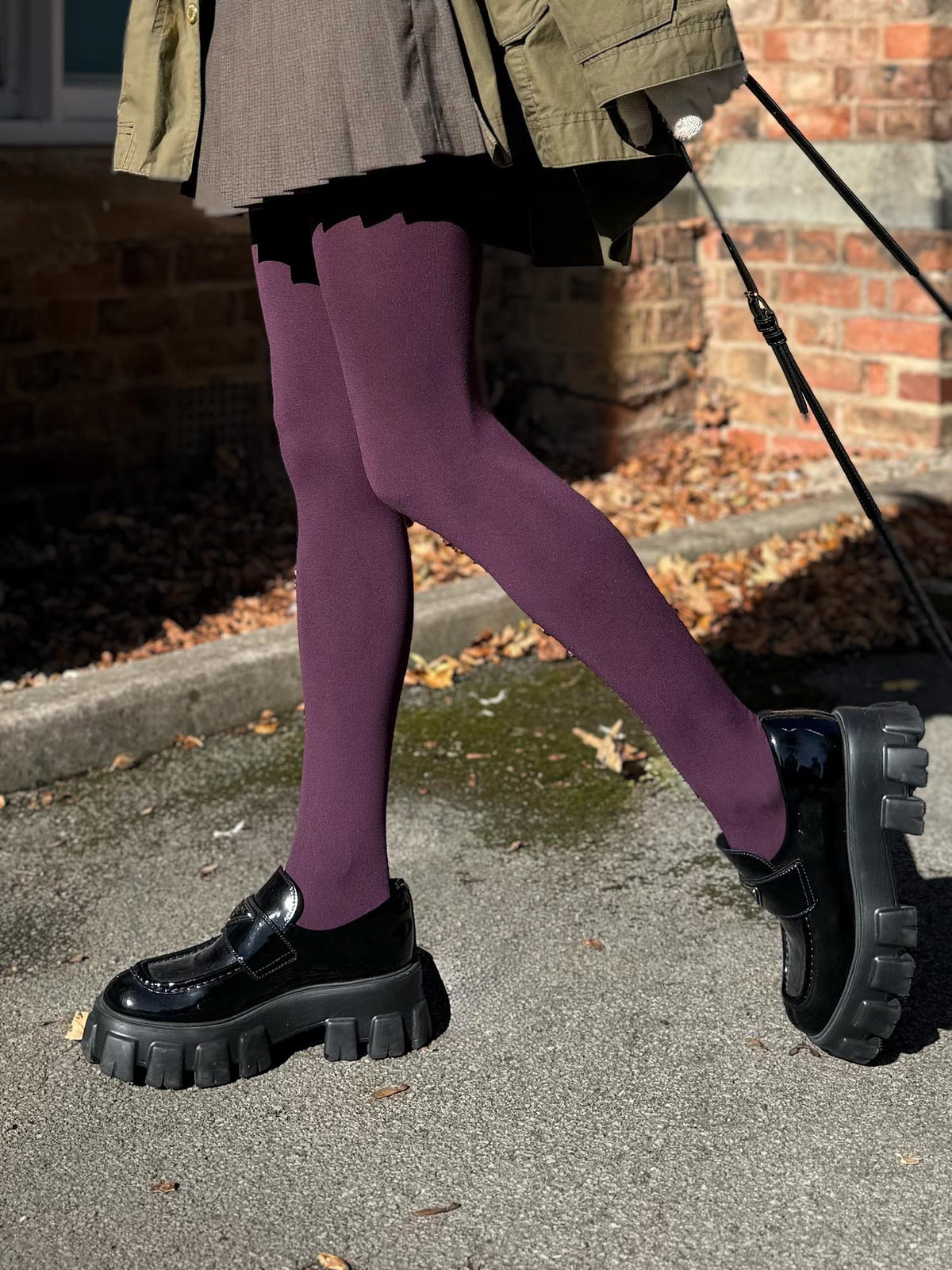 120 Denier Super Opaque Tights - Plum