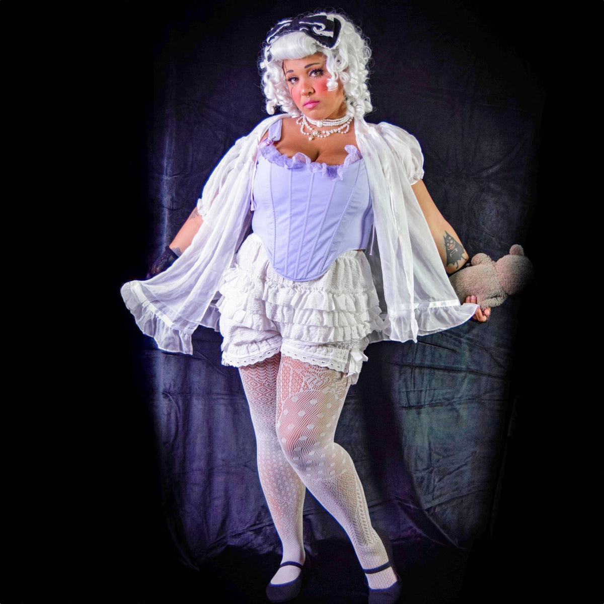 Halloween Fishnet Tights - In Pieces - Snowball