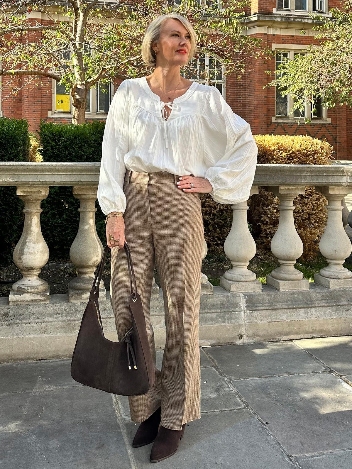 Iona Textured Woven Blouse - Cream