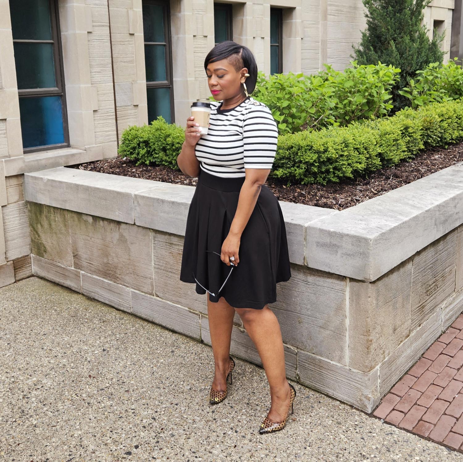 Petal Pleated Skirt Black – Snag - Main Image