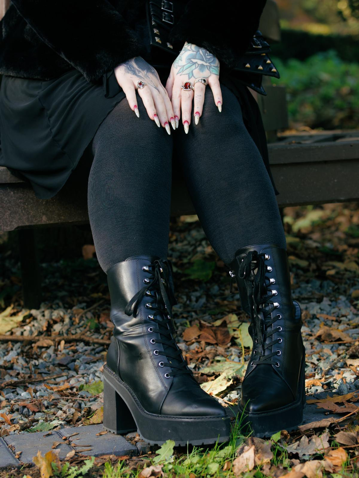 Merino Wool Tights - Storm Cloud