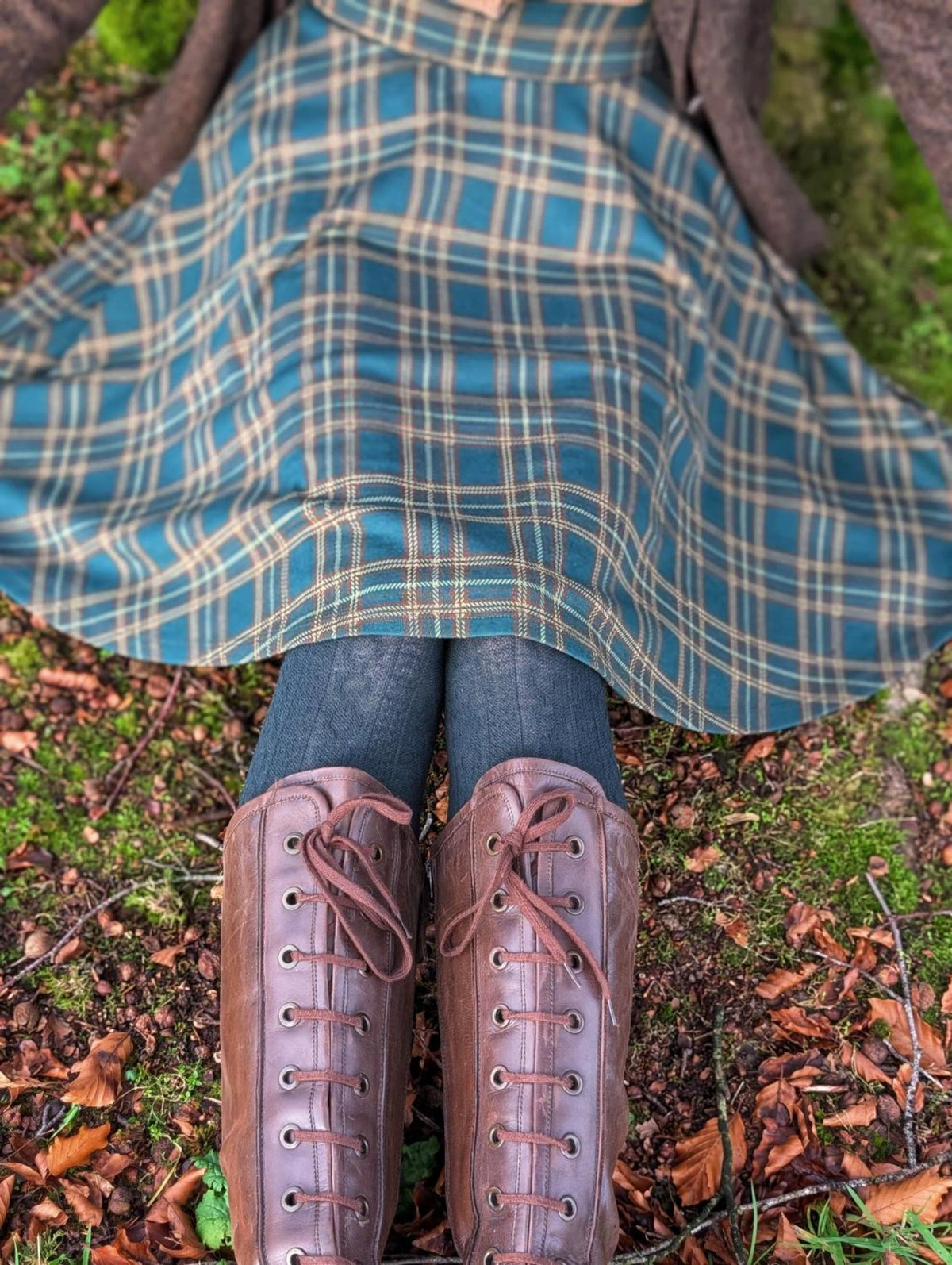 Plaid Flare Skirt - Glenfern