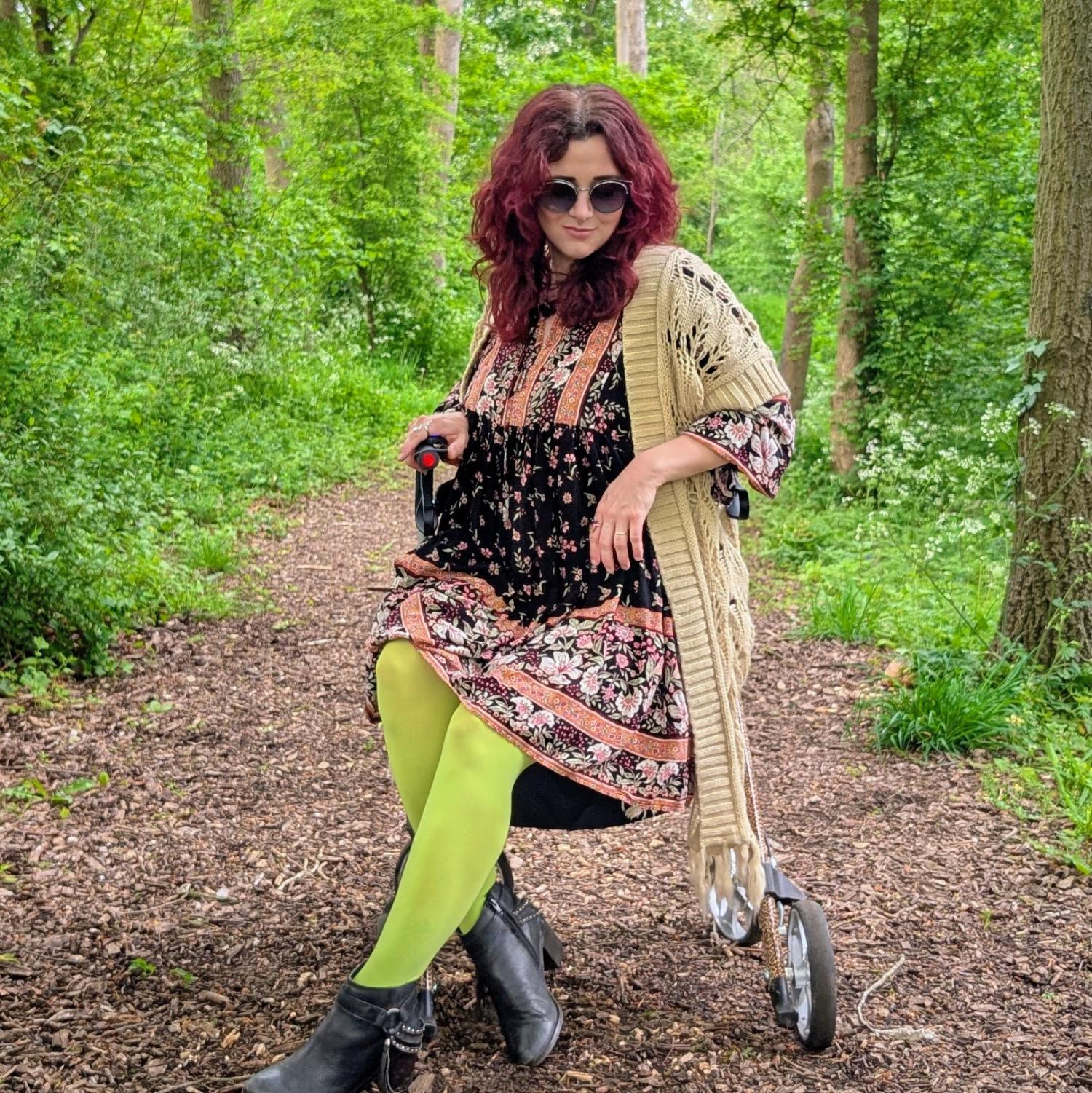 80 Denier Opaque Tights - Granny Smith