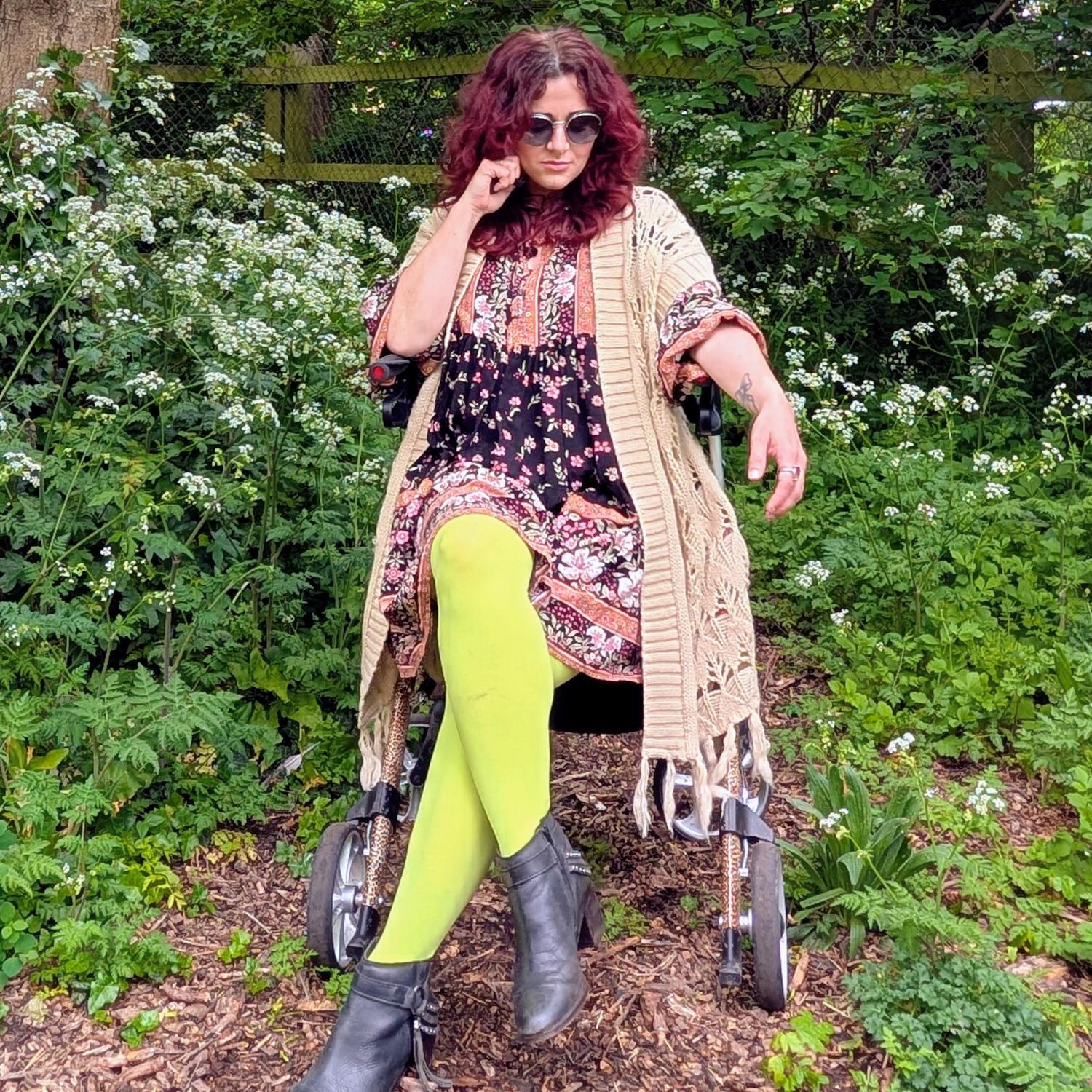 80 Denier Opaque Tights - Granny Smith