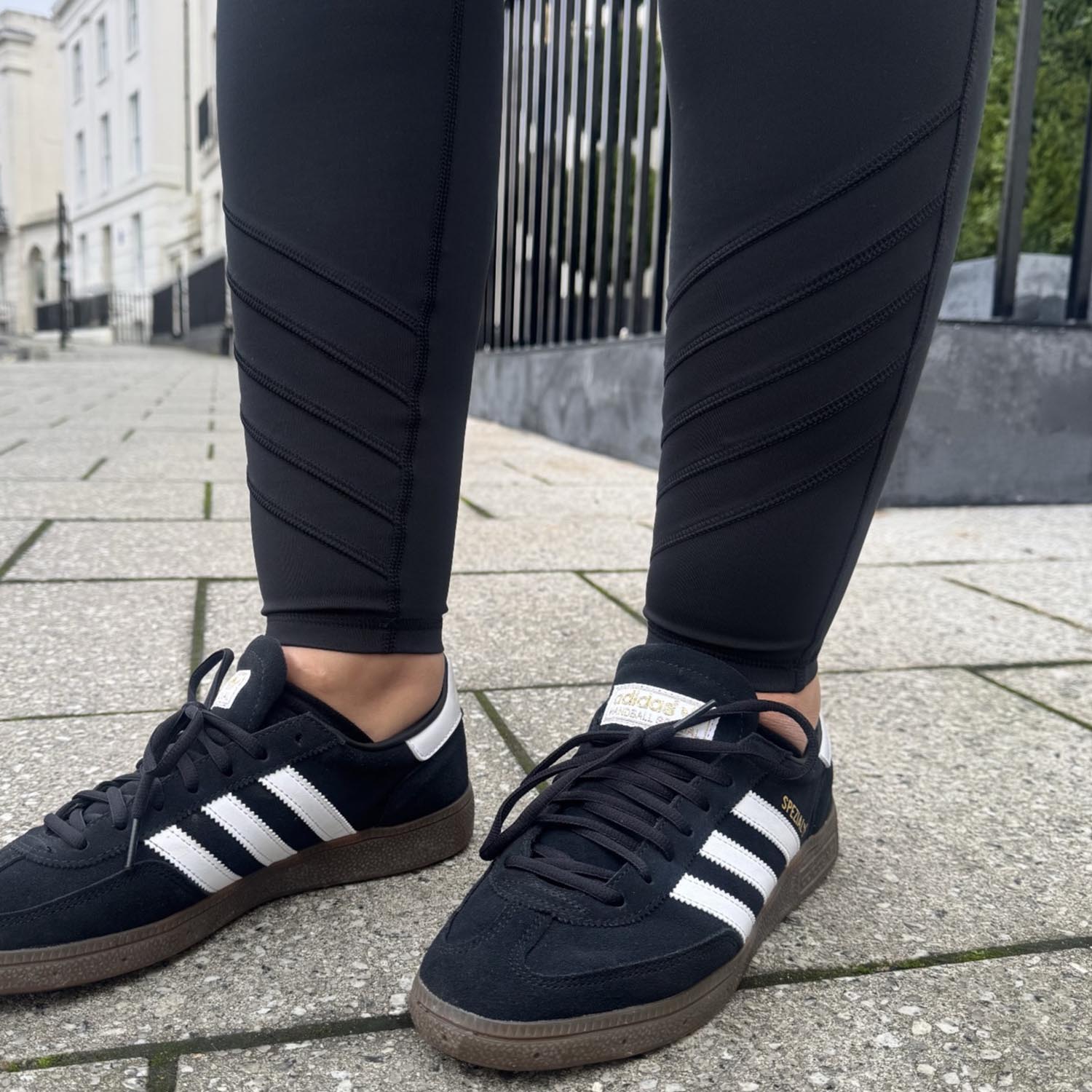 Technical Striped Leggings (Long) - Black