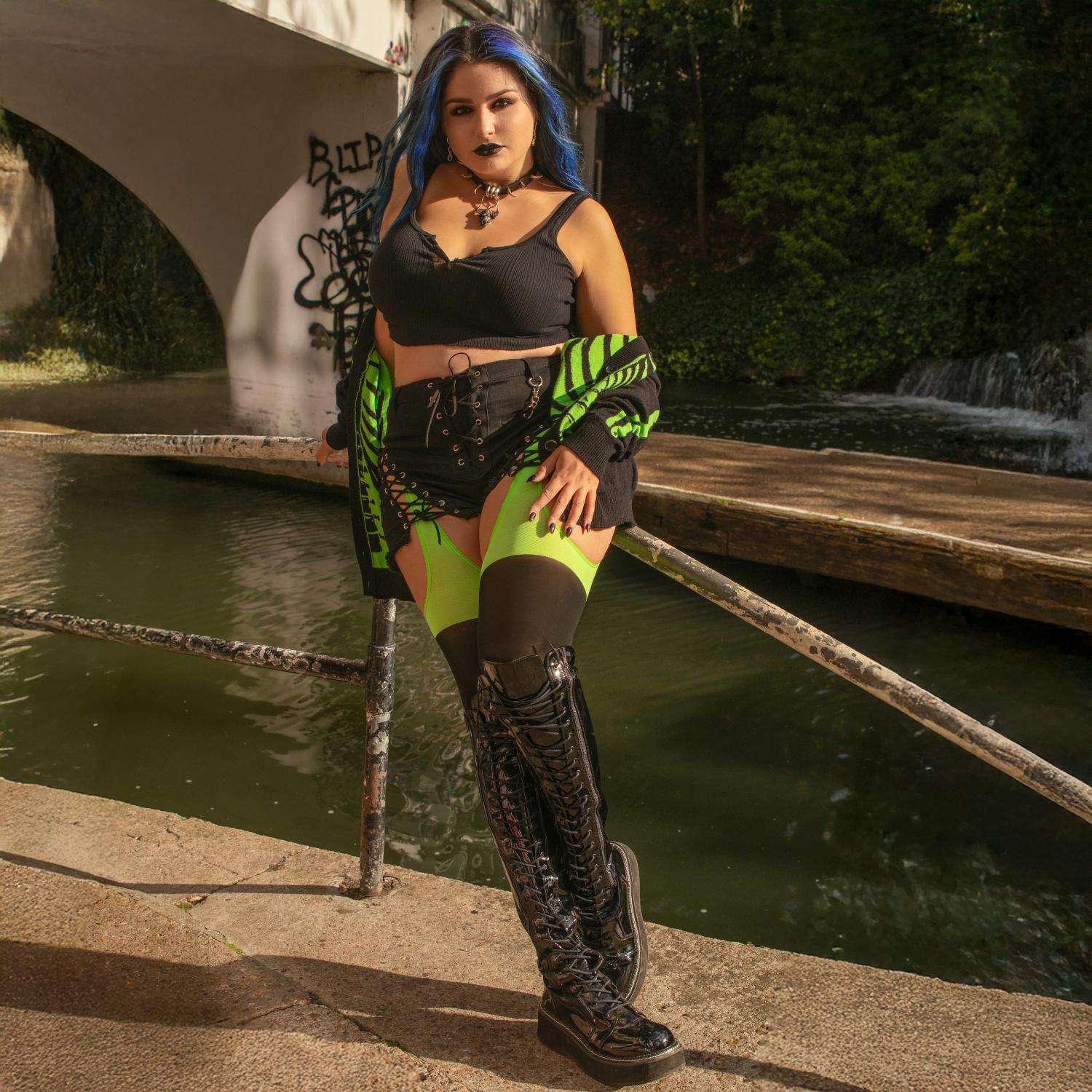 Neon Mock Garters - Wicked
