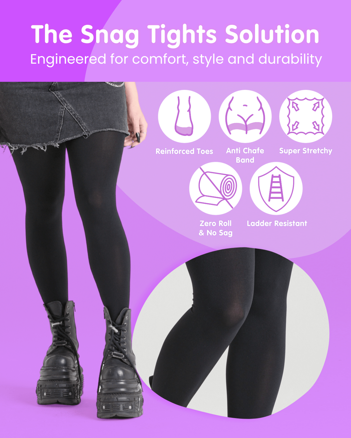 120 Super-Opaque Denier Tights - Black