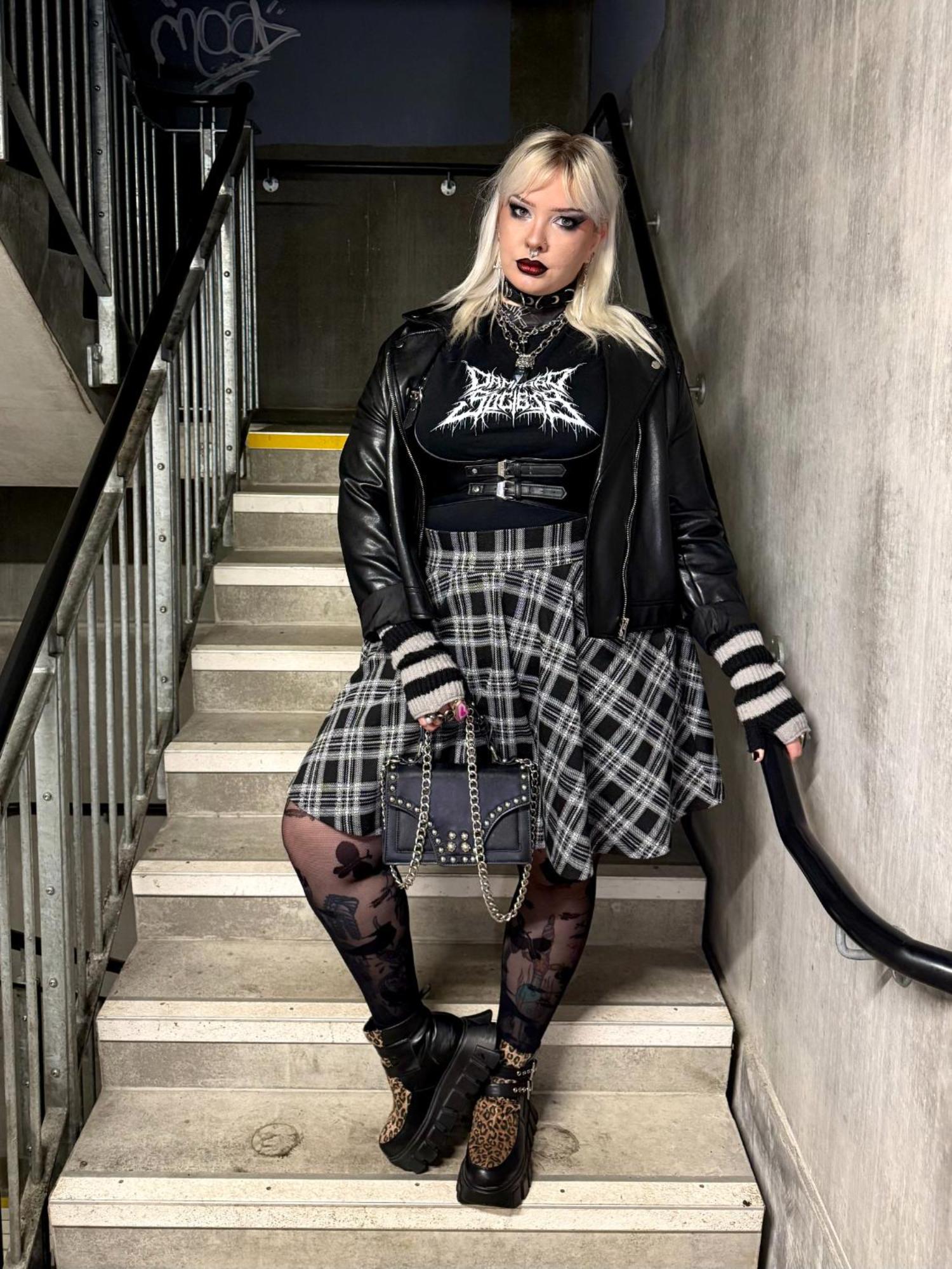 Plaid Flare Skirt - Cairn