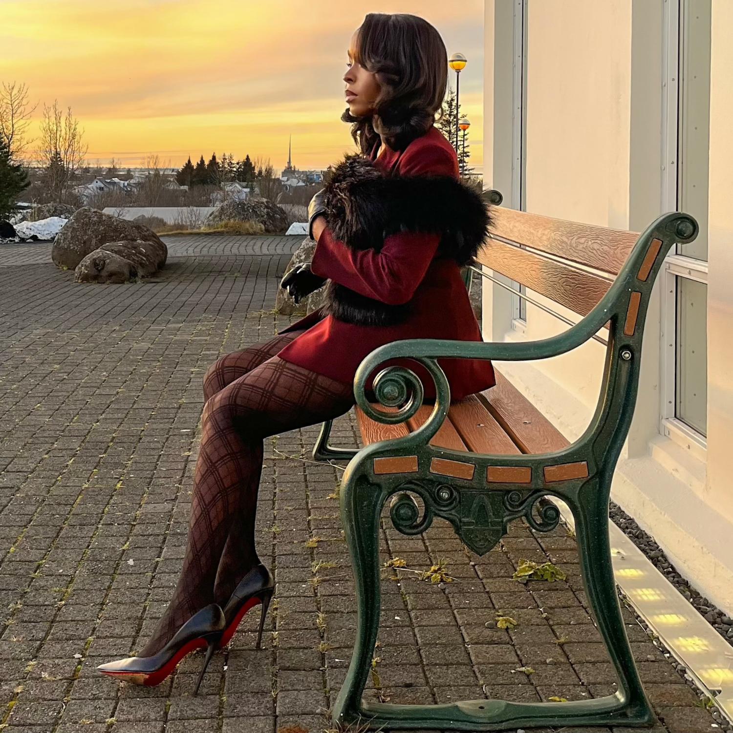 Christmas Tights - Midnight Plaid