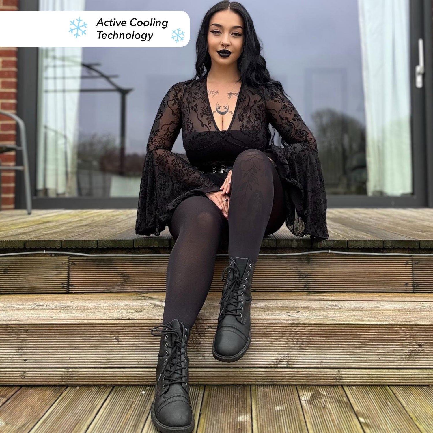 Stay Cool 80 Denier Tights - Black