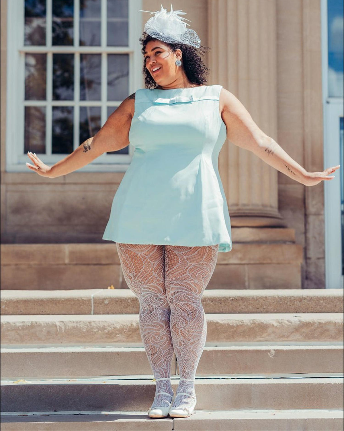 Time Warp Fishnets - White