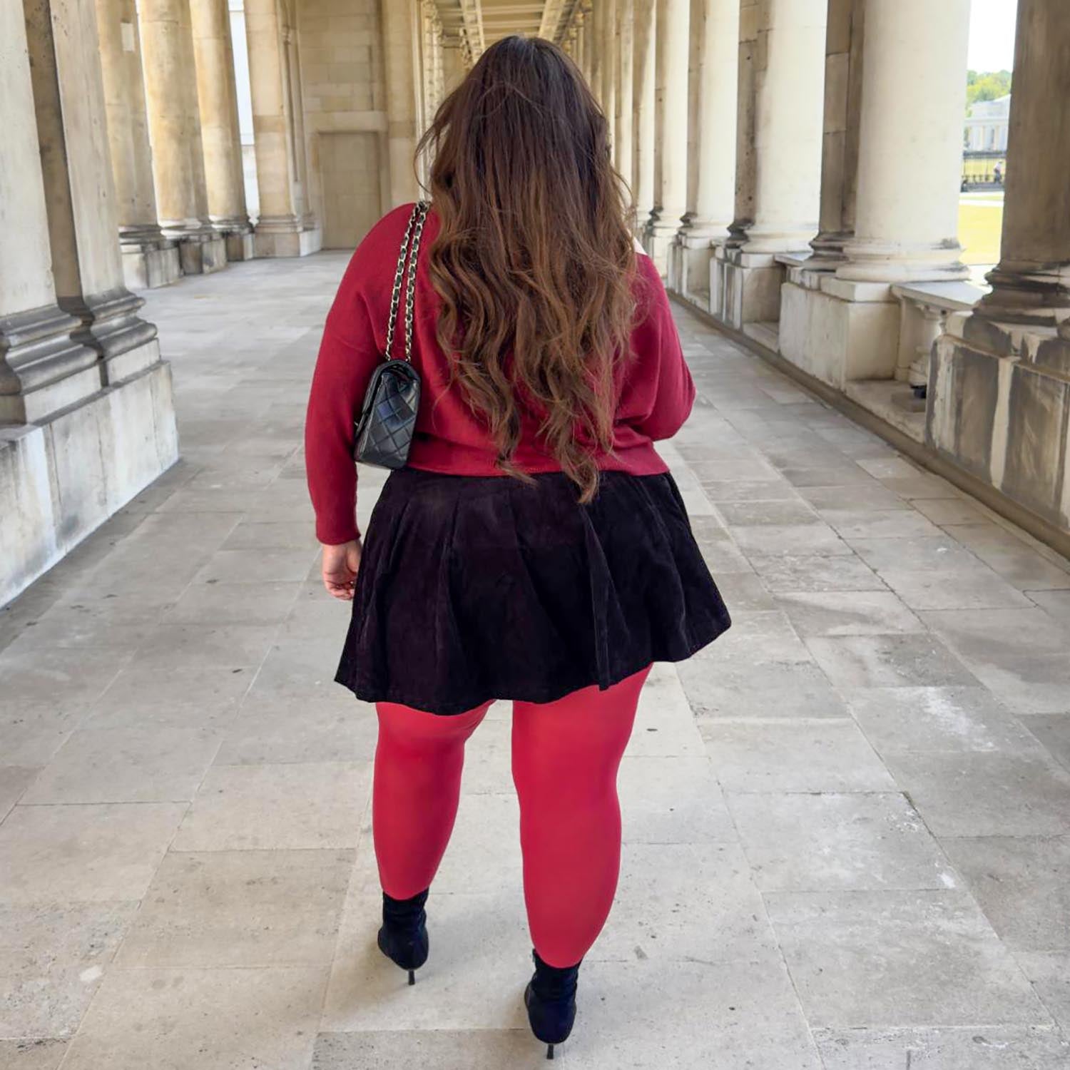 80 Denier Castor Oil Tights - Blood Red