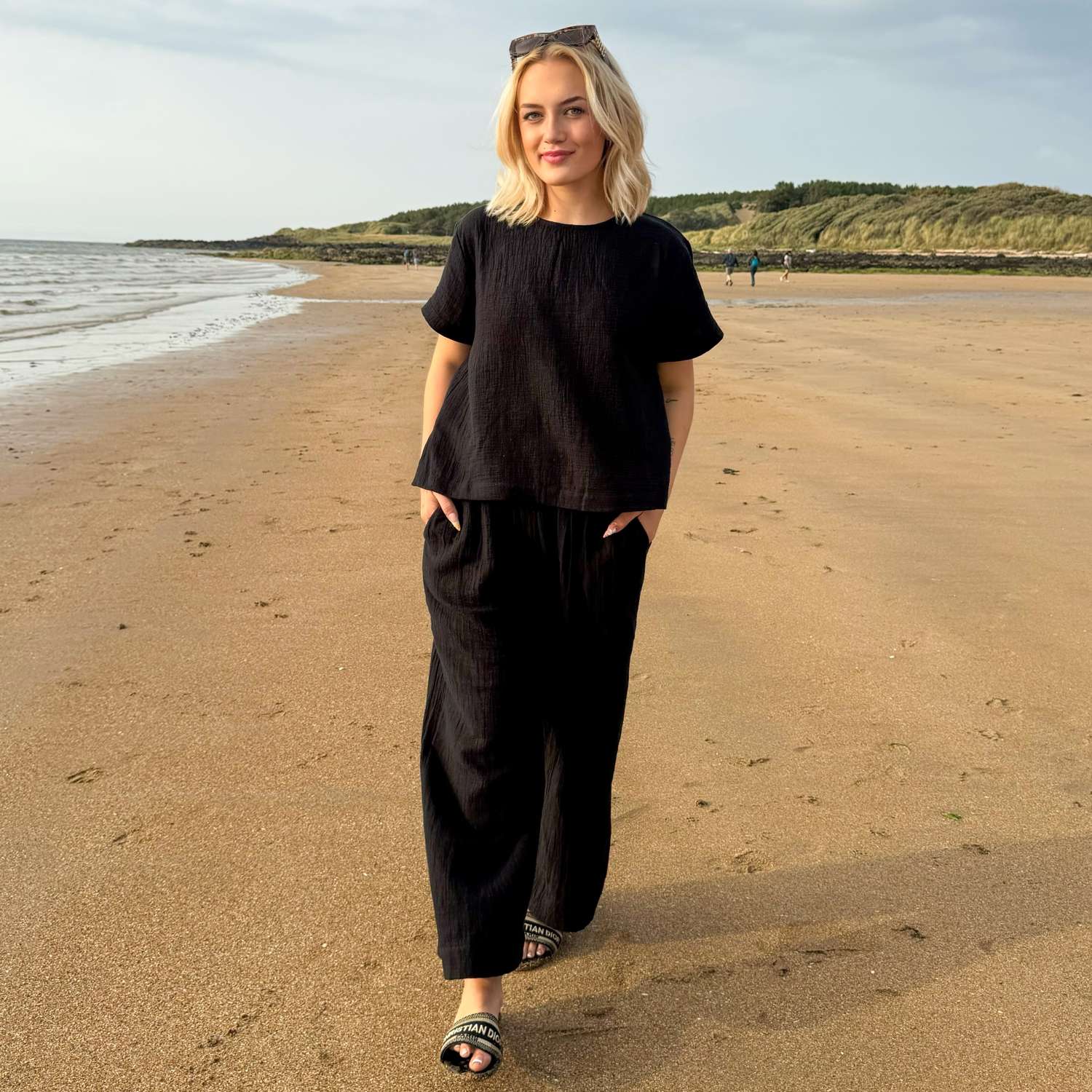 Ida Cotton Gauze T-Shirt - Black