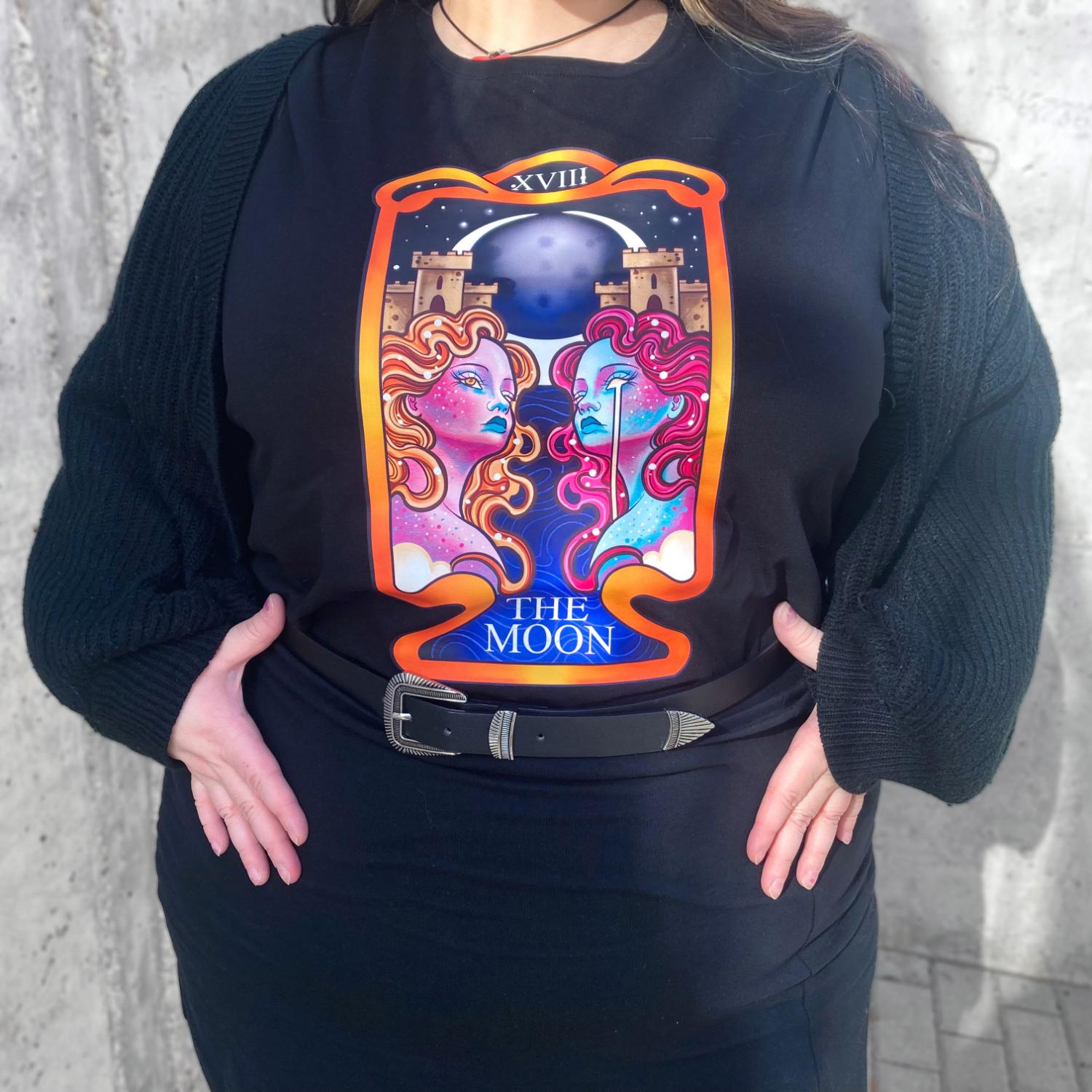 Major Arcana Baby Tee - XVIII The Moon