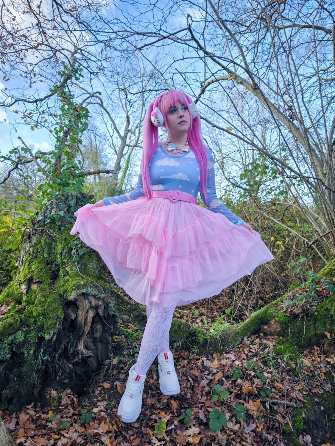 Mesh Skirt - Flushing Pink