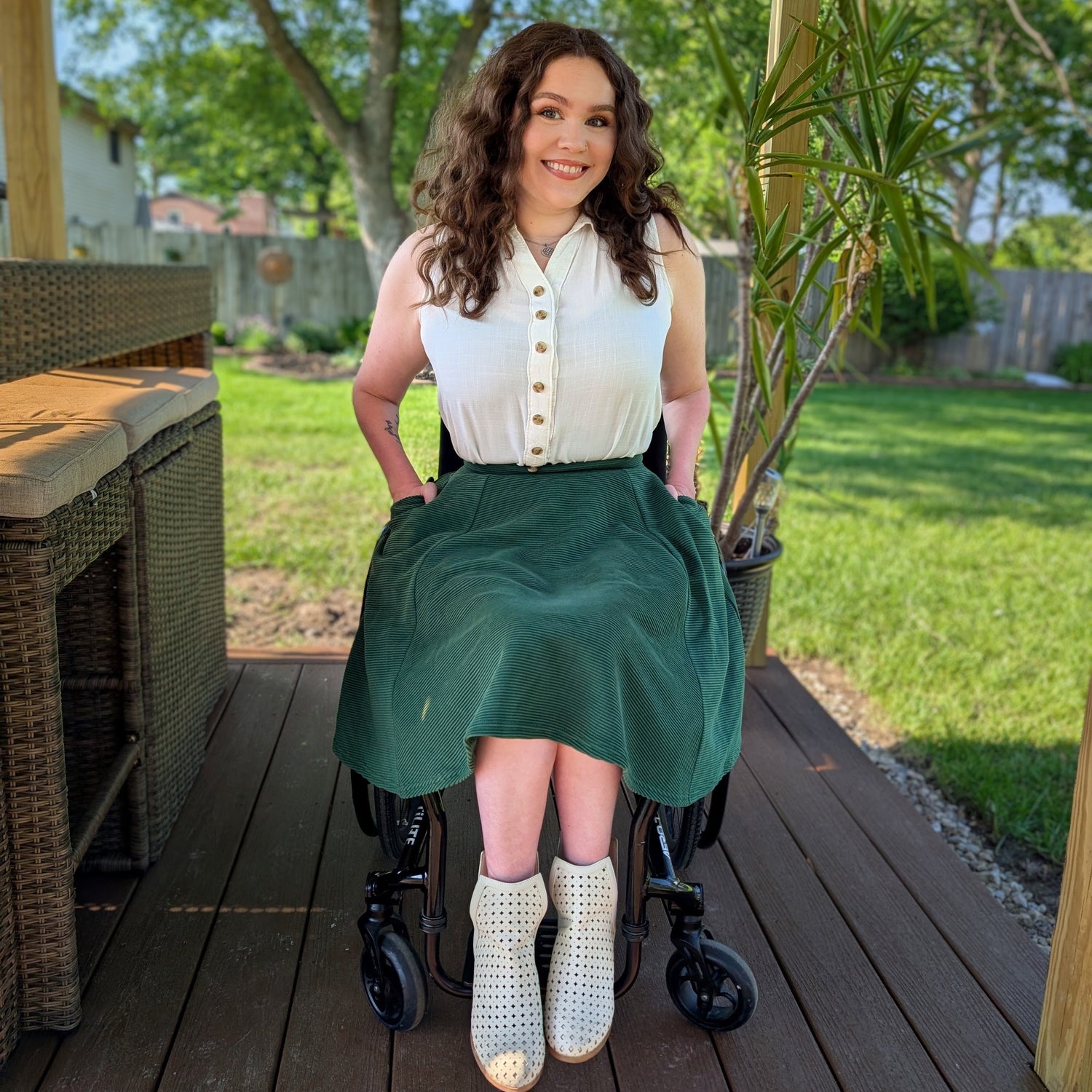 Ottoman Flare Skirt - Petit Pois