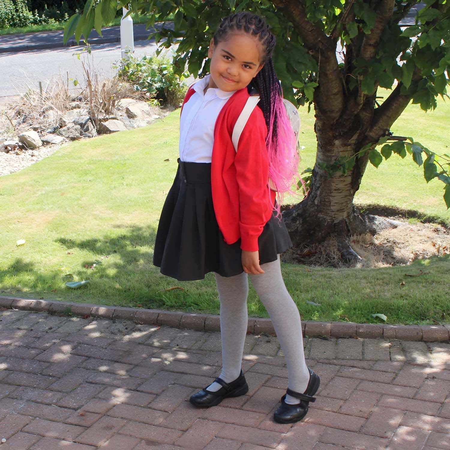 Kids Cotton Tights Marl Grey – Snag - Main Image