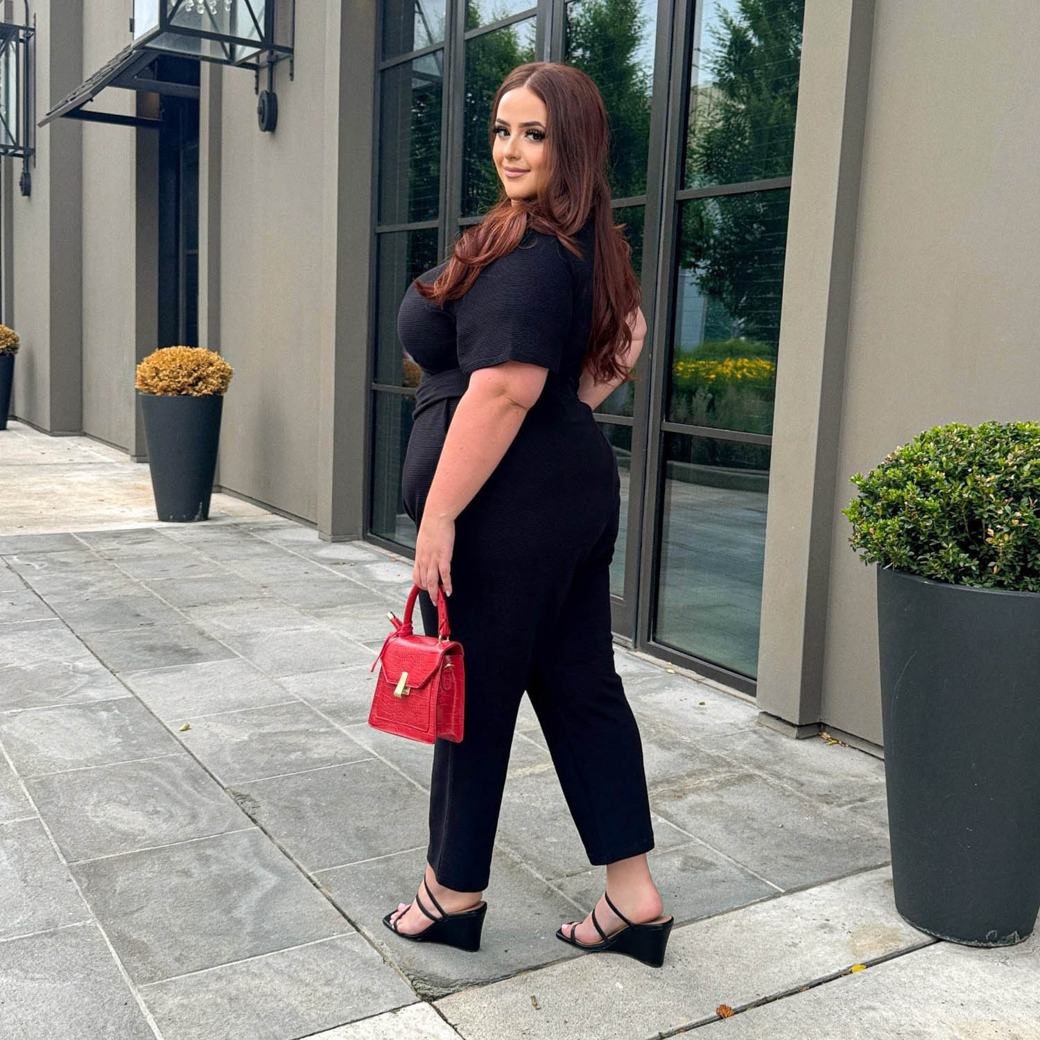 Ottoman Wrap Jumpsuit - Black