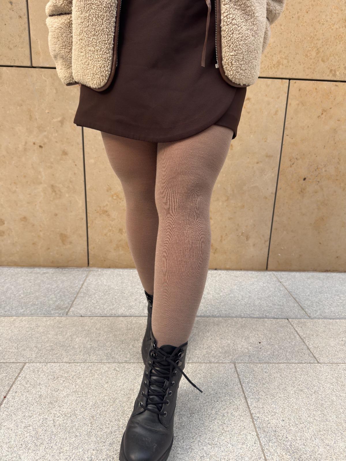 Merino Wool Tights - Sand Dollar