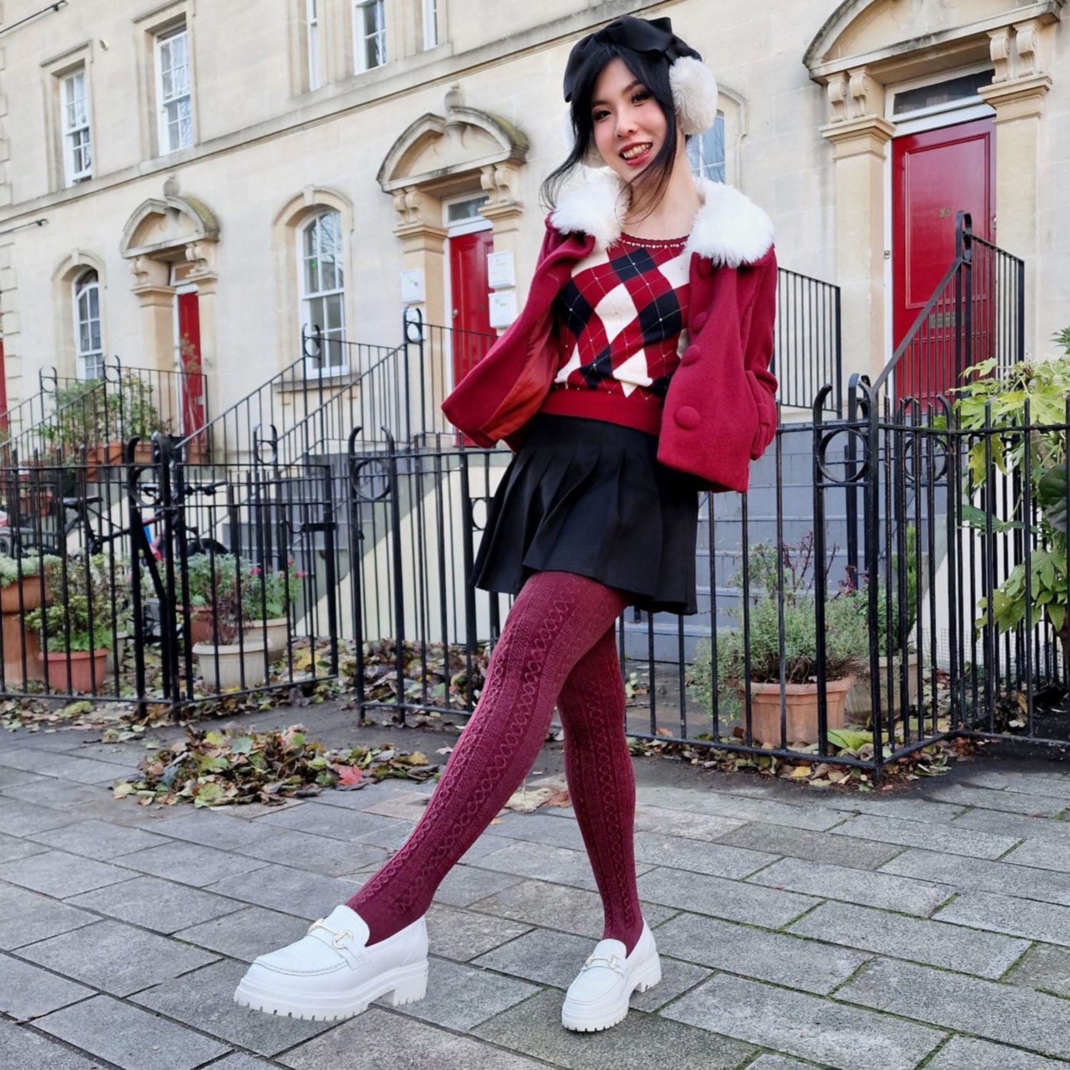 Sweater Skirted Leggings Wool Prolriy Fleece Lined Leggings