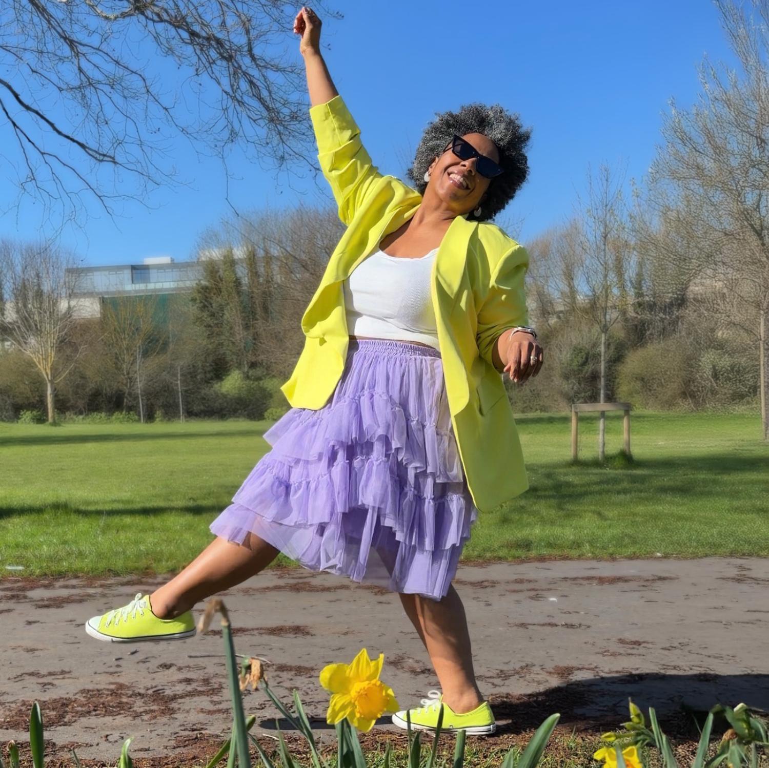 Mesh Skirt - Lavender Fields