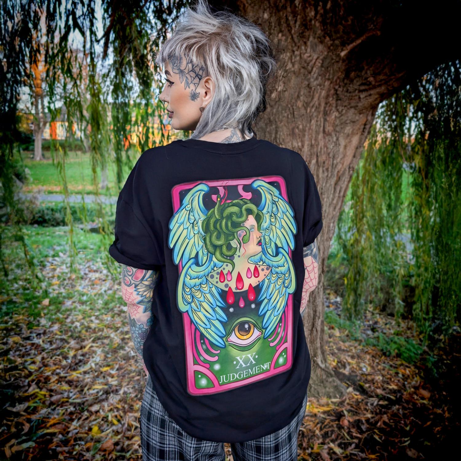 Judgement Unisex T-shirt | Black Back Print T-Shirt – Snag