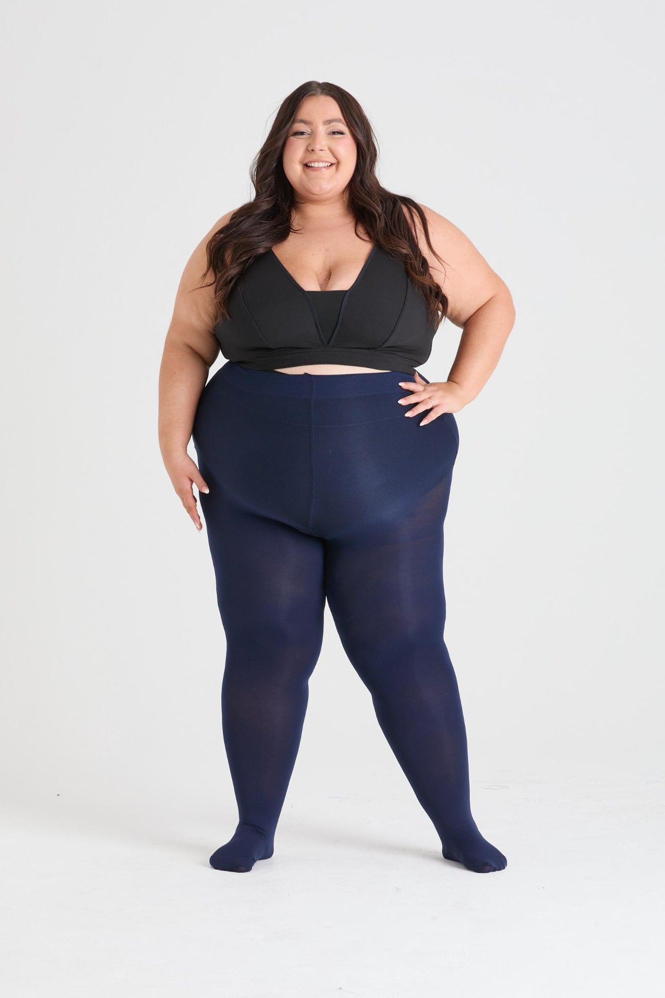 80 Denier Opaque Tights - Navy