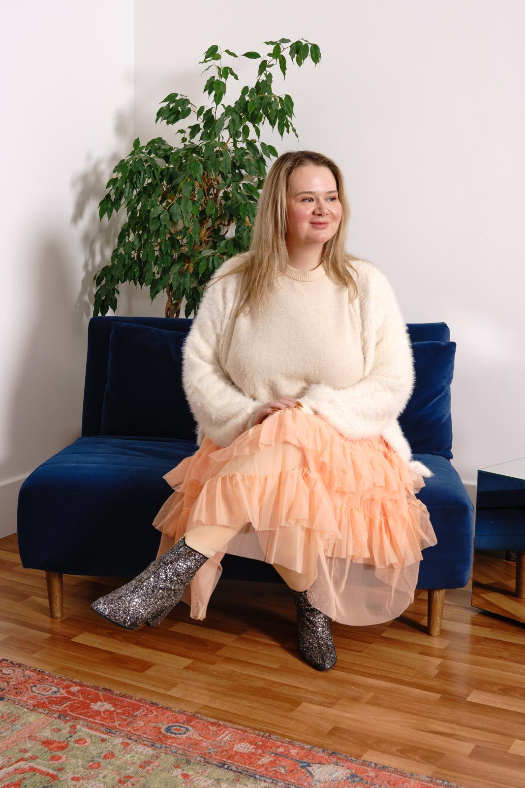 Mesh Skirt - Peach Mousse