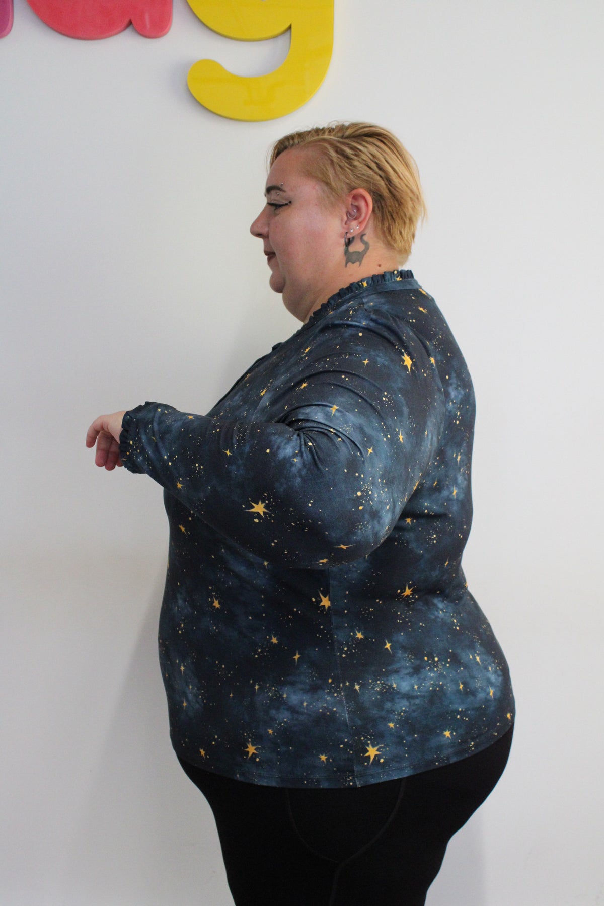 Viscose Jersey Button-up Tailored Shirt - Nebula