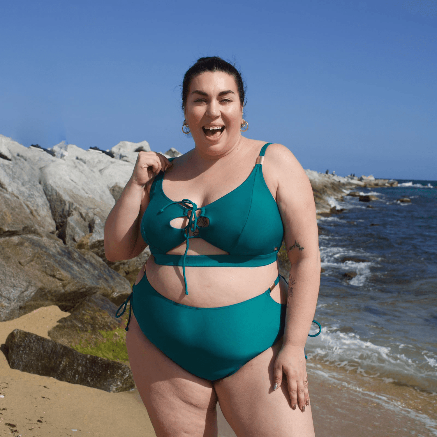 Bikini Top - What Babe? - Teal - Snag