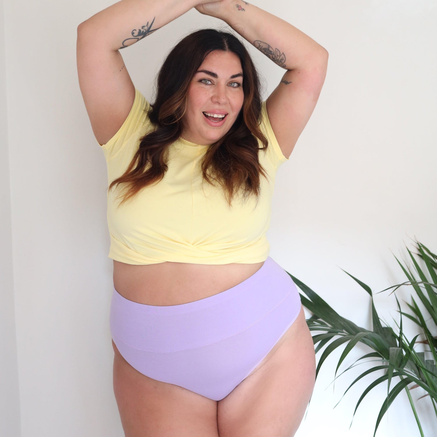 Cheeky High Leg Knickers - Cassis de Violet - Snag