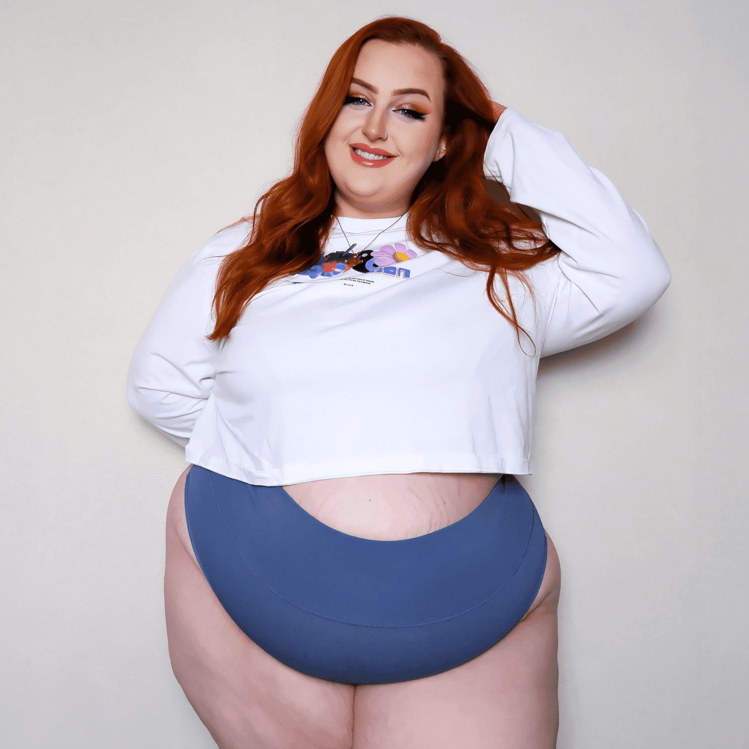 Cheeky High Leg Knickers - Denim - Snag