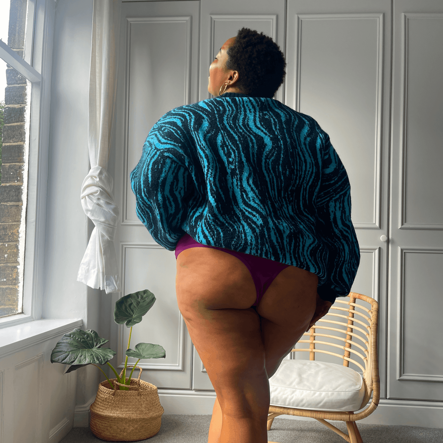 Cheeky High Leg Knickers - Figgy Pudding - Snag