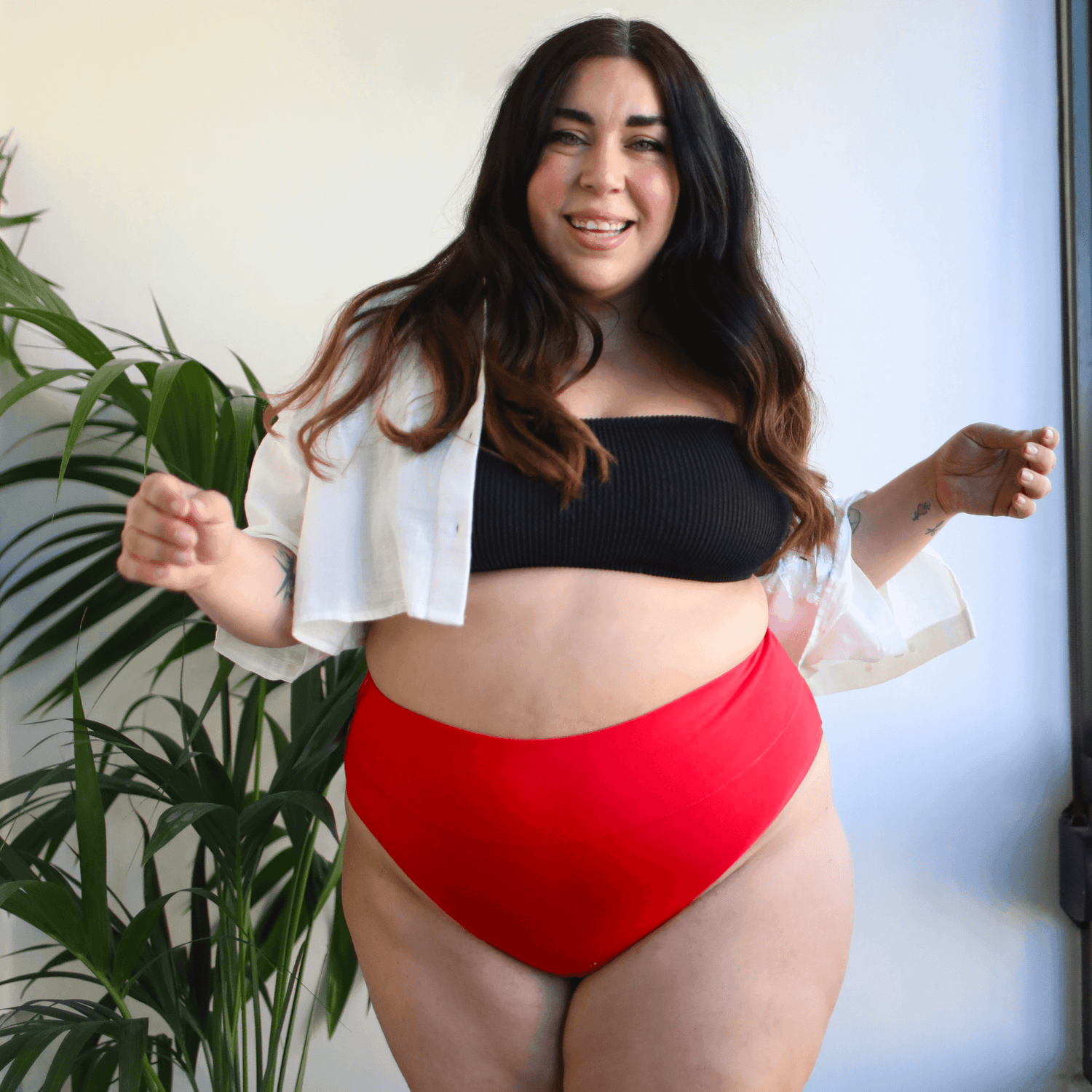 Cheeky High Leg Knickers - Lobster - Snag